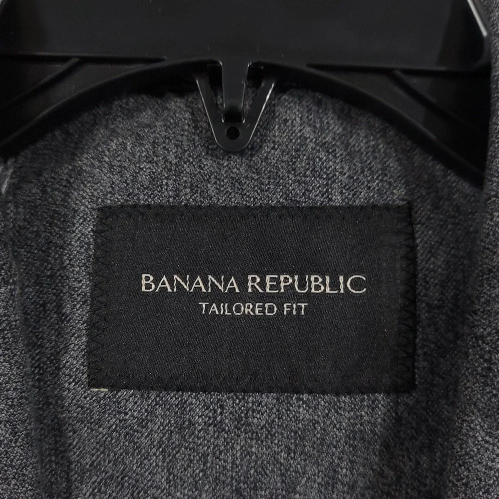 Banana Republic Blazer Sport Coat Mens 38R Gray Cotton Tailored Fit India